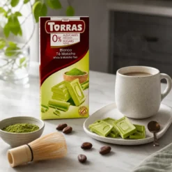 Czekolada biała & herbata Matcha bez dodatku cukru 75g – Torras