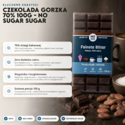 Czekolada Gorzka 70% 100g – No Sugar Sugar