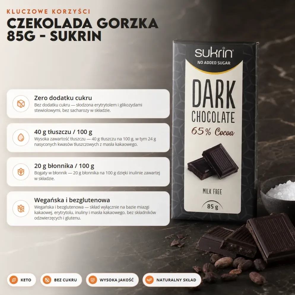 Czekolada Gorzka 85g – SUKRIN