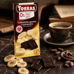 Czekolada gorzka z bananem bez dodatku cukru 75g – Torras