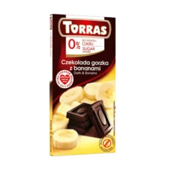 Czekolada gorzka z bananem bez dodatku cukru 75g – Torras