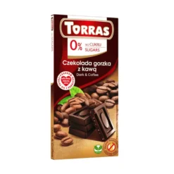 Czekolada gorzka z kawą bez dodatku cukru 75g – Torras