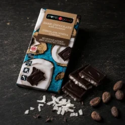 Czekolada Gorzka z Kokosem Bez Cukru 75g – Pure&Good