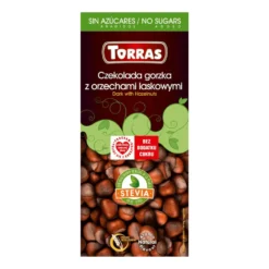 Czekolada gorzka z orzechami laskowymi 125g – Torras