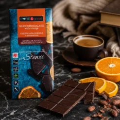 Czekolada gorzka z pomarańczą bez cukru 125g – Pure&Good