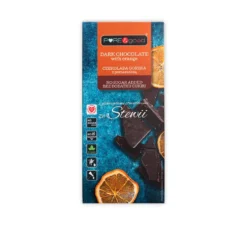 Czekolada gorzka z pomarańczą bez cukru 125g – Pure&Good