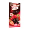 Czekolada gorzka z truskawką bez dodatku cukru 75g – Torras