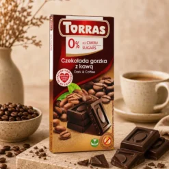 Czekolada Gorzka z Ziarnami Kakao bez Cukru 75g – Torras