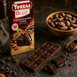 Czekolada Gorzka z Ziarnami Kakao bez Cukru 75g – Torras