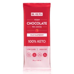 Czekolada Keto Wegańska z Olejem MCT – Dzika Malina 80g – BeKeto