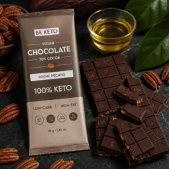 Czekolada Keto Wegańska z Olejem MCT – Orzech Pekan Zestaw 10 x 80g – BeKeto