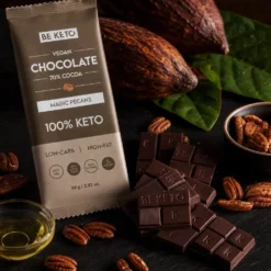 Czekolada Keto Wegańska z Olejem MCT – Orzech Pekan Zestaw 10 x 80g – BeKeto