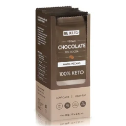 Czekolada Keto Wegańska z Olejem MCT – Orzech Pekan Zestaw 10 x 80g – BeKeto