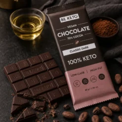 Czekolada Keto Wegańska z Olejem MCT – Ciemna Klasyczna Zestaw 10 x 80g – Beketo