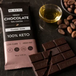 Czekolada Keto Wegańska z Olejem MCT – Ciemna Klasyczna Zestaw 10 x 80g – Beketo