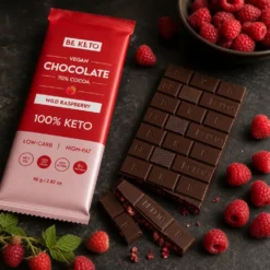 Czekolada Keto Wegańska z Olejem MCT – Dzika Malina Zestaw 10 x 80g – BeKeto