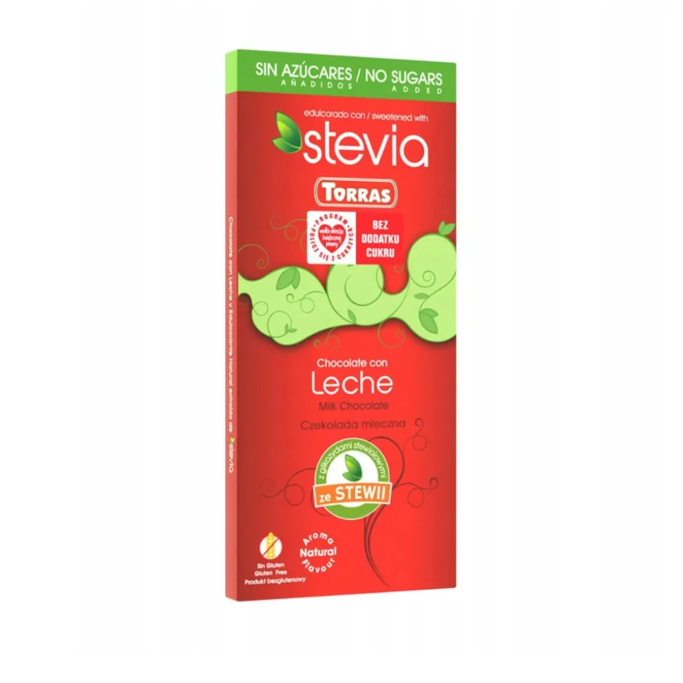 Czekolada mleczna ze stewią 100g – Torras
