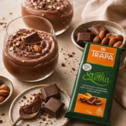 Czekolada Mleczna z Migdałami i Stewią 75g – Trapa