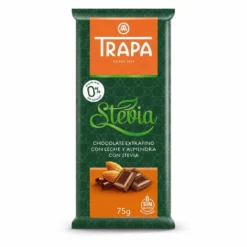 Czekolada Mleczna z Migdałami i Stewią 75g – Trapa