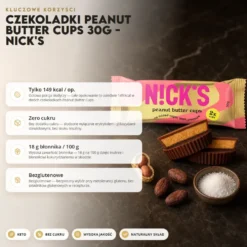 Czekoladki Peanut Butter Cups 30g – Nick’s