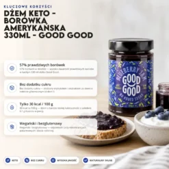 Dżem Keto – Borówka Amerykańska 330ml – Good Good