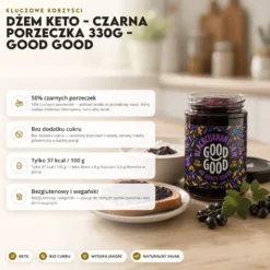 Dżem Keto – Czarna Porzeczka 330g – Good Good