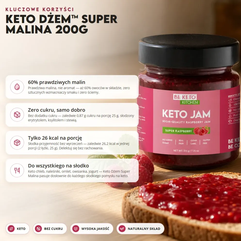 Dżem Keto – Super Malina 200g – Beketo