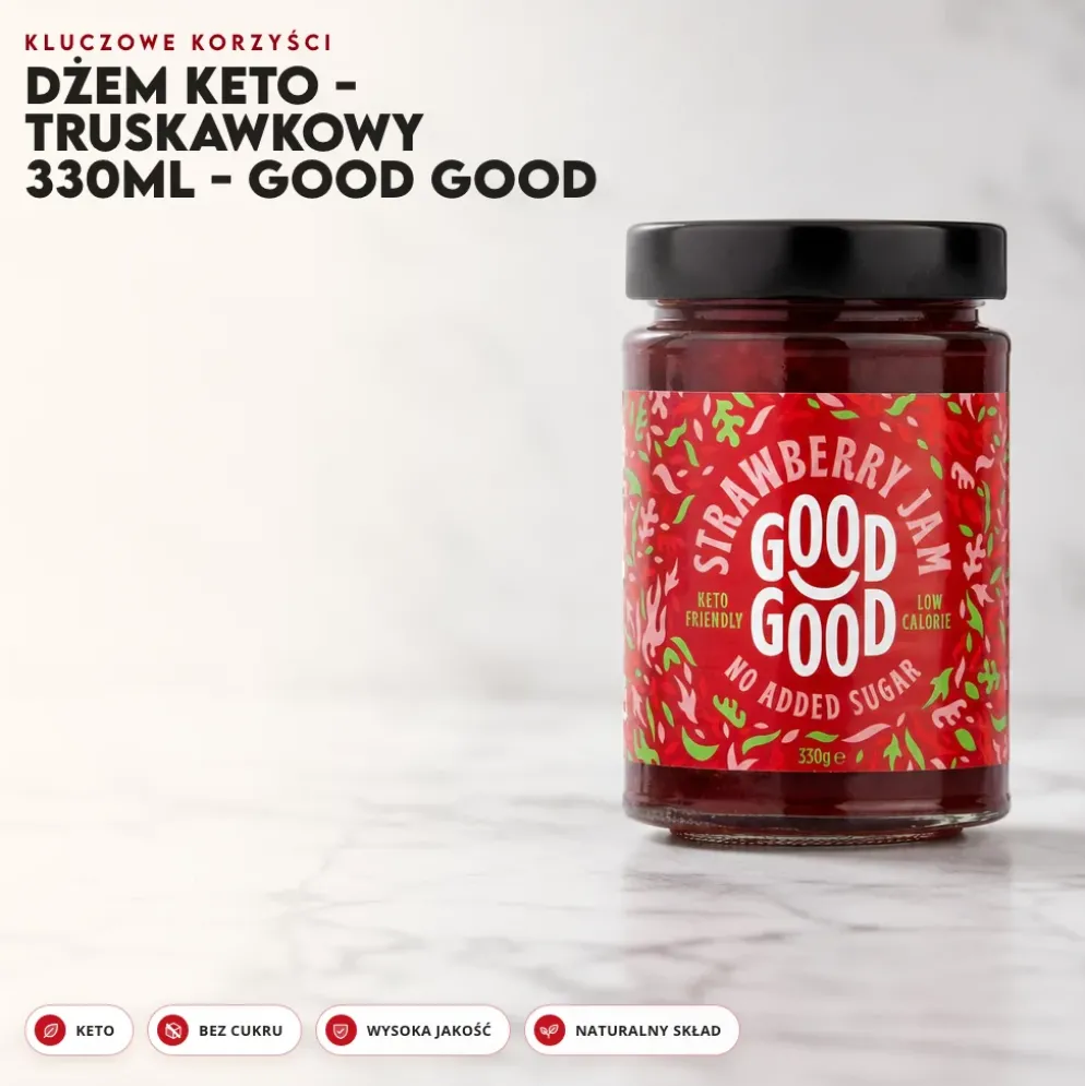 Dżem Keto – Truskawkowy 330ml – Good Good