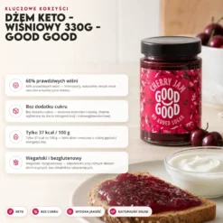 Dżem Keto – Wiśniowy 330g – Good Good