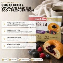 Donat Keto z Owocami Leśnymi 50g – Pronutrition