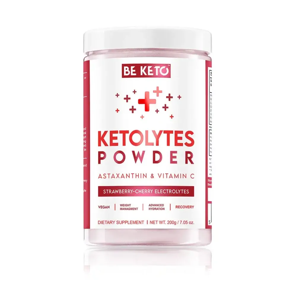 Elektrolity Keto Ketolytes w Proszku – Wiśnia Truskawka 200g – BeKeto