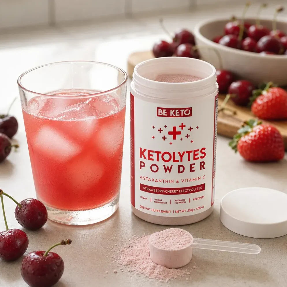 Elektrolity Keto Ketolytes w Proszku – Wiśnia Truskawka 200g – BeKeto