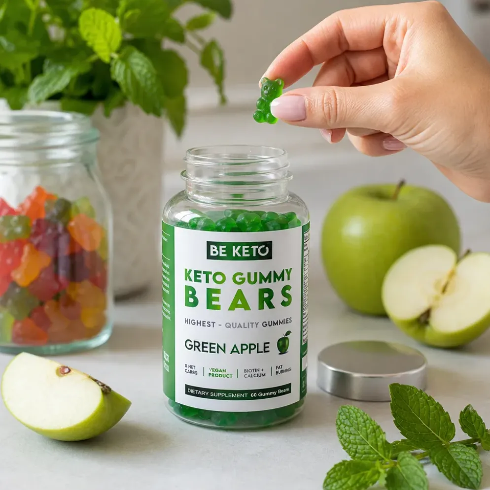 Żelki Keto – Misie Jabłkowe 60g – BeKeto