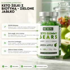 Żelki Keto – Misie Jabłkowe 60g – BeKeto