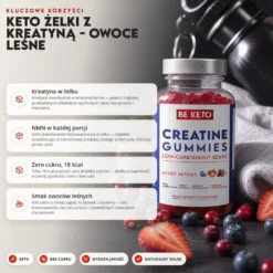 Żelki Keto – z Kreatyną Owoce Leśne – Beketo
