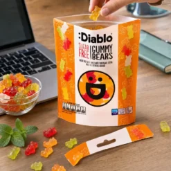 Żelki Owocowe w Kształcie Misiów Bez Cukru 75g – Diablo