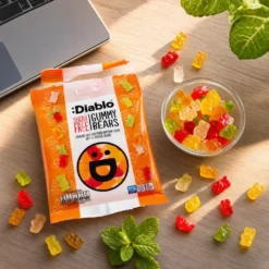 Żelki Owocowe w Kształcie Misiów Bez Cukru 75g – Diablo