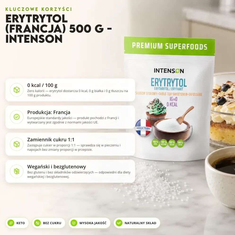 Erytrytol (Francja) 500 g – Intenson