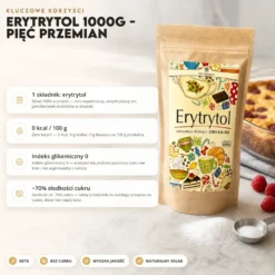 Erytrytol 1000g – Pięć Przemian
