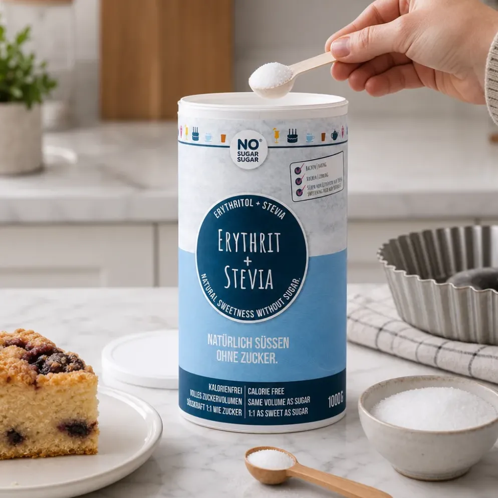 Erytrytol + Stewia 1000g – No Sugar Sugar