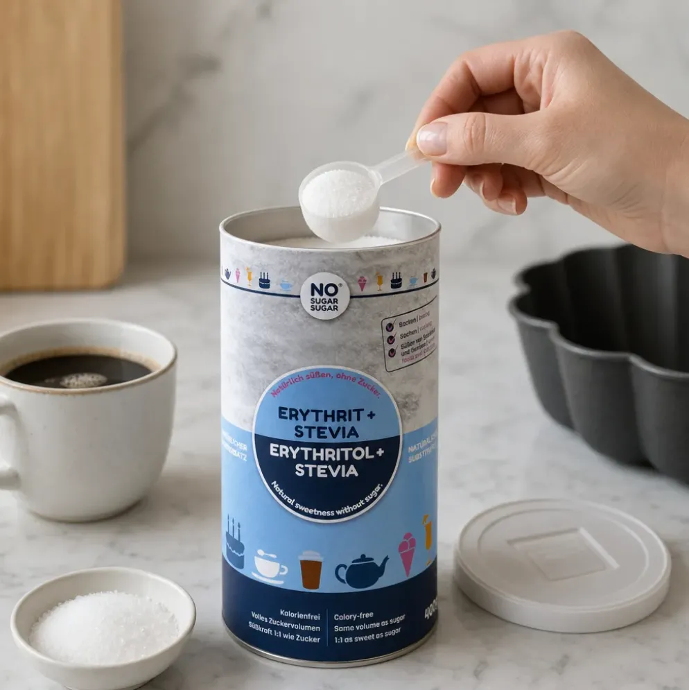 Erytrytol + Stewia 400g – No Sugar Sugar