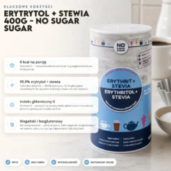 Erytrytol + Stewia 400g – No Sugar Sugar