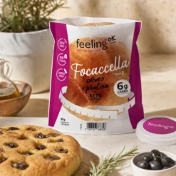 Focaccella Niskowęglowodanowa Olives 80g – FeelingOK