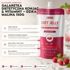 Galaretka Dietetyczna Konjac – Dzika Malina 150g – BeKeto