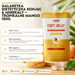 Galaretka Dietetyczna Konjac – Tropikalne Mango 150g – BeKeto
