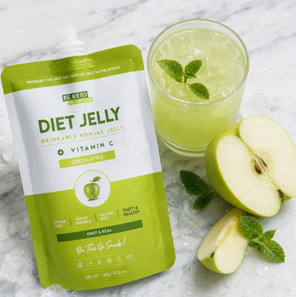 Galaretka Dietetyczna Konjac – Zielone Jabłko 150g – BeKeto
