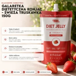 Galaretka Dietetyczna Konjac – Świeża Truskawka 150g – BeKeto