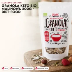Granola Keto BIO Malinowa 200g – Diet-Food