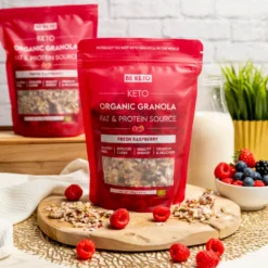 Granola Keto BIO – Świeża Malina 250g – BeKeto