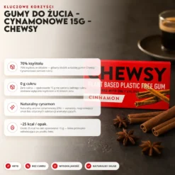 Gumy do Żucia – Cynamonowe 15g – Chewsy